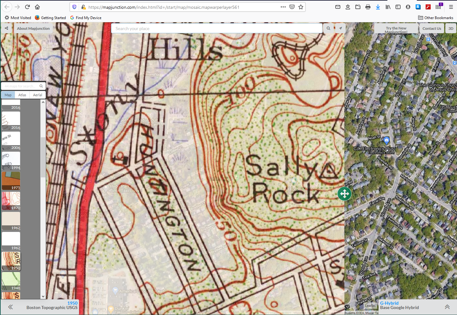 1950 topographic map